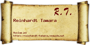 Reinhardt Tamara névjegykártya
